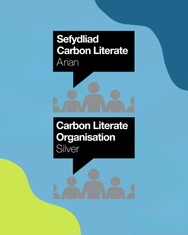 Newyddion cyffrous! Rydym yn falch o gyhoeddi ein bod wedi cael achrediad Arian Sefydliad Carbon-wybodus gan y Carbon Literacy Project. Mae’r achrediad clodfawr hwn yn cydnabod y camau rydym wedi eu cymryd i leihau ein hallyriadau carbon, ymdrechion rhagweithiol ein staff, a’r gwaith rydym wedi bod yn ei wneud mewn cymunedau ers blynyddoedd lawer. Cliciwch y ddolen yn ein bywgraffiad i ganfod mwy am ein taith cynaliadwyedd 💚 -----Exciting news! We’re proud to announce that we’ve been accredited as a Silver Carbon Literate Organisation by The Carbon Literacy Project. This prestigious accreditation recognises the steps we’ve taken to reduce our carbon emissions, the proactive efforts of our staff, and the work we have been delivering in communities for many years. Click the link in our bio to find out more about our sustainability journey 💚 #AddysgHinsawdd #SilverCLO #CarbonLiteracy #ClimateEducation