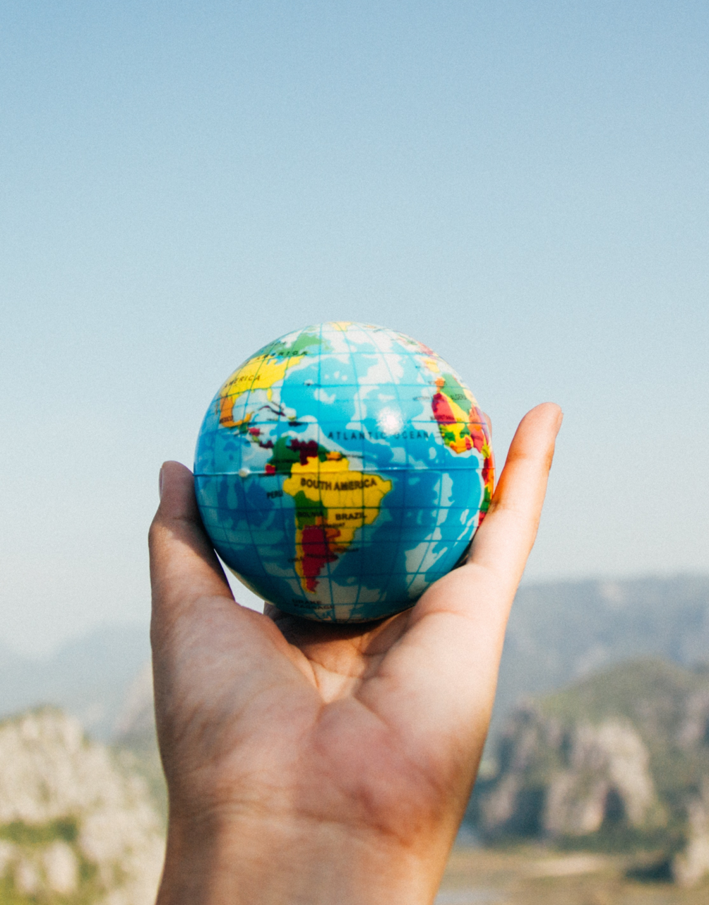 Globe held in hand