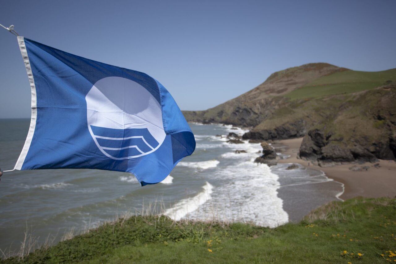 Blue Flag at Llangranog