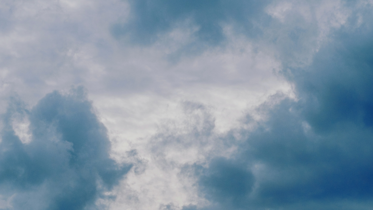 Grey and white clouds
